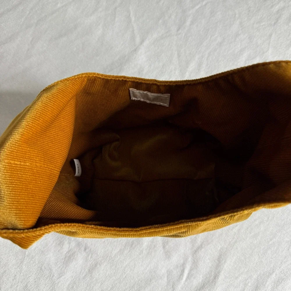 Merit The Signature Pinwale‎ Top Knot Corduroy Makeup Bag Hobo Mini Minimalist